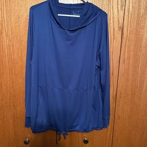 Livi Active Navy Blue Long Sleeve Tunic Hoodie